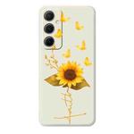 For Samsung Galaxy S21 5G A Series Minimalist TPU Creative Painted Phone Case(White A0965)