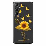 For Samsung Galaxy S21 Ultra 5G A Series Minimalist TPU Creative Painted Phone Case(Black A0965)