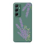 For Samsung Galaxy S21 Ultra 5G A Series Minimalist TPU Creative Painted Phone Case(Green A0975)