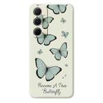 For Samsung Galaxy S21 Ultra 5G A Series Minimalist TPU Creative Painted Phone Case(White A0979)