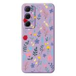 For Samsung Galaxy S21 Ultra 5G A Series Minimalist TPU Creative Painted Phone Case(Purple A0944)