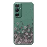 For Samsung Galaxy S21 Ultra 5G A Series Minimalist TPU Creative Painted Phone Case(Green A0945)