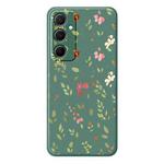 For Samsung Galaxy S21 Ultra 5G A Series Minimalist TPU Creative Painted Phone Case(Green A0953)