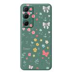 For Samsung Galaxy S21 Ultra 5G A Series Minimalist TPU Creative Painted Phone Case(Green A0955)
