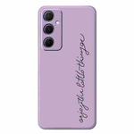 For Samsung Galaxy S23 5G B Series Minimalist TPU Creative Painted Phone Case(Purple A1004)