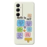 For Samsung Galaxy S23 5G B Series Minimalist TPU Creative Painted Phone Case(White A1000)
