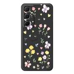 For Samsung Galaxy S22 Ultra 5G B Series Minimalist TPU Creative Painted Phone Case(Black A1002)