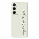 For Samsung Galaxy S22+ 5G B Series Minimalist TPU Creative Painted Phone Case(White A1004)