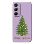 For Samsung Galaxy S21 5G B Series Minimalist TPU Creative Painted Phone Case(Purple A0991)