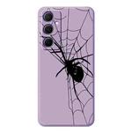 For Samsung Galaxy S21 5G B Series Minimalist TPU Creative Painted Phone Case(Purple A1001)