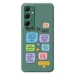 For Samsung Galaxy S21 Ultra 5G B Series Minimalist TPU Creative Painted Phone Case(Green A1000)
