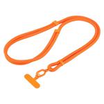 7mm Polyester Solid Color Two-way Adjustable Crossbody Mobile Phone Lanyard(Orange)