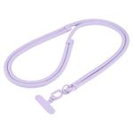 7mm Polyester Solid Color Two-way Adjustable Crossbody Mobile Phone Lanyard(Purple)