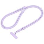 7mm Polyester Solid Color Minimalist Adjustable Crossbody Mobile Phone Lanyard(Purple)