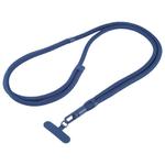 7mm Polyester Solid Color Minimalist Adjustable Crossbody Mobile Phone Lanyard(Midnight Blue)