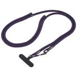 7mm Polyester Solid Color Double-sided Buckle Adjustable Crossbody Mobile Phone Lanyard(Navy Blue)