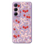 For Samsung Galaxy S22+ 5G C Series Minimalist TPU Creative Painted Phone Case(Purple A1034)