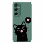 For Samsung Galaxy S22+ 5G C Series Minimalist TPU Creative Painted Phone Case(Green A1036)