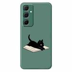 For Samsung Galaxy S21 Ultra 5G C Series Minimalist TPU Creative Painted Phone Case(Green A1013)
