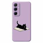 For Samsung Galaxy S10+ C Series Minimalist TPU Creative Painted Phone Case(Purple A1013)