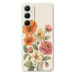 For Samsung Galaxy S23 5G D Series Minimalist TPU Creative Painted Phone Case(White A1054)