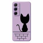 For Samsung Galaxy S22+ 5G D Series Minimalist TPU Creative Painted Phone Case(Purple A1052)