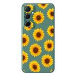 For Samsung Galaxy S21 FE 5G D Series Minimalist TPU Creative Painted Phone Case(Green A1049)