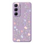 For Samsung Galaxy S21 5G D Series Minimalist TPU Creative Painted Phone Case(Purple A1060)