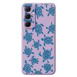 For Samsung Galaxy S21 5G D Series Minimalist TPU Creative Painted Phone Case(Purple A1047)