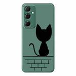 For Samsung Galaxy S21 5G D Series Minimalist TPU Creative Painted Phone Case(Green A1052)
