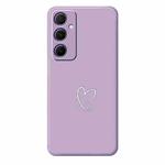 For Samsung Galaxy S21 Ultra 5G D Series Minimalist TPU Creative Painted Phone Case(Purple A1044)