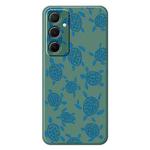 For Samsung Galaxy S21 Ultra 5G D Series Minimalist TPU Creative Painted Phone Case(Green A1047)