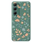 For Samsung Galaxy S21 Ultra 5G D Series Minimalist TPU Creative Painted Phone Case(Green A1059)