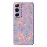 For Samsung Galaxy S21 Ultra 5G D Series Minimalist TPU Creative Painted Phone Case(Purple A1059)