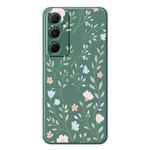 For Samsung Galaxy S21 Ultra 5G D Series Minimalist TPU Creative Painted Phone Case(Green A1060)