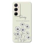 For Samsung Galaxy S23 5G E Series Minimalist TPU Creative Painted Phone Case(White A1083)