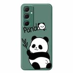 For Samsung Galaxy S22 Ultra 5G E Series Minimalist TPU Creative Painted Phone Case(Green A1073)
