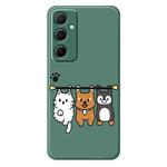 For Samsung Galaxy S22+ 5G E Series Minimalist TPU Creative Painted Phone Case(Green A1079)