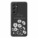 For Samsung Galaxy S21 Ultra 5G E Series Minimalist TPU Creative Painted Phone Case(Black A1083)