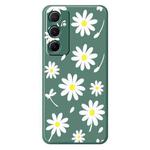 For Samsung Galaxy S21 Ultra 5G E Series Minimalist TPU Creative Painted Phone Case(Green A1068)
