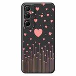 For Samsung Galaxy S21 Ultra 5G E Series Minimalist TPU Creative Painted Phone Case(Black A1072)