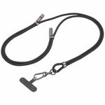 Type-C to Type-C Data Charging Cable Crossbody Phone Long Lanyard(Black)