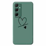 For Samsung Galaxy S23 5G F Series Minimalist TPU Creative Painted Phone Case(Green A1099)