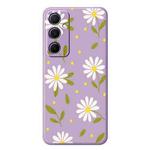 For Samsung Galaxy S22+ 5G F Series Minimalist TPU Creative Painted Phone Case(Purple A1085)