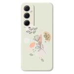 For Samsung Galaxy S22+ 5G F Series Minimalist TPU Creative Painted Phone Case(White A1089)
