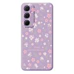 For Samsung Galaxy S22+ 5G F Series Minimalist TPU Creative Painted Phone Case(Purple A1094)