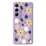 For Samsung Galaxy S21 5G F Series Minimalist TPU Creative Painted Phone Case(Purple A1087)