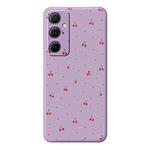 For Samsung Galaxy S21 5G F Series Minimalist TPU Creative Painted Phone Case(Purple A1096)