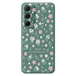 For Samsung Galaxy S21 Ultra 5G F Series Minimalist TPU Creative Painted Phone Case(Green A1094)