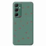 For Samsung Galaxy S21 Ultra 5G F Series Minimalist TPU Creative Painted Phone Case(Green A1096)